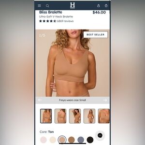 Bliss V-Neck Bralette in Brown